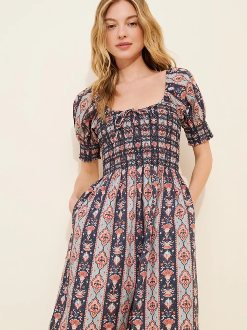 NWOT Hill House Madeline Dress Navy Emma Stripe sz Medium - Picture 2 of 5